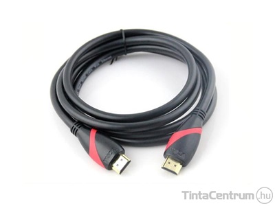 HDMI kábel, 1,8m, v1.8, VCOM, fekete-piros