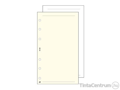 Kalendárium betétlap, M325-F, jegyzetlap, sima, "M", SATURNUS, fehér