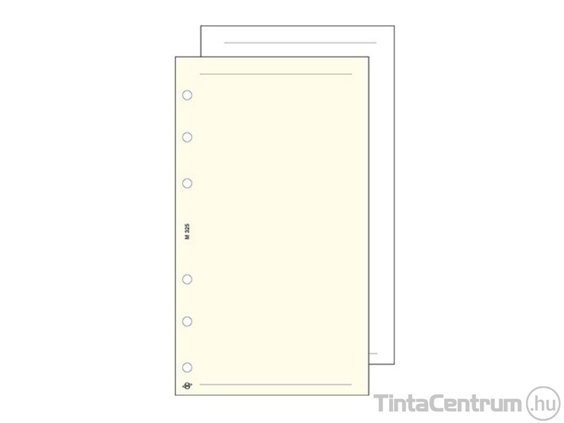 Kalendárium betétlap, M325-F, jegyzetlap, sima, "M", SATURNUS, fehér