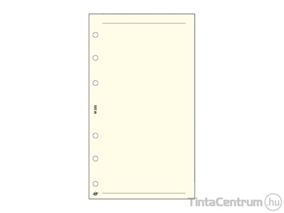 Kalendárium betétlap, M325, jegyzetlap, sima, "M", SATURNUS, chamois