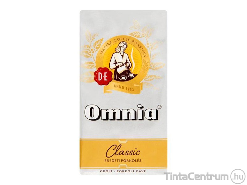 Kávé, pörkölt, őrölt, vákuumos csomagolásban, 250g, DOUWE EGBERTS "Omnia Classic"