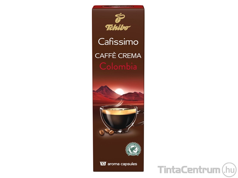 Kávékapszula, 10db, TCHIBO "Cafissimo Caffé Crema Colombia"