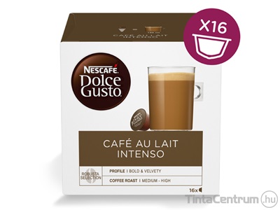 Kávékapszula, 16db, NESCAFÉ "Dolce Gusto Café au Lait Intenso"