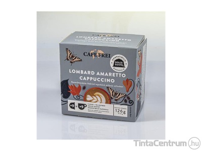 Kávékapszula, 9db, Dolce Gusto kompatibilis, CAFE FREI "Lombard amaretto cappuccino"