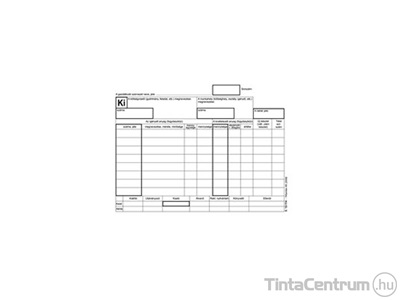 Készletkivételezési bizonylat, A5, fekvő, 25x4lap, B.12-114 10tömb/csomag