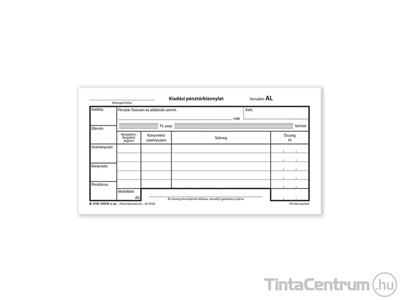 Kiadási pénztárbizonylat, 203x102mm, 25x2lap, PD, B.318-103/V