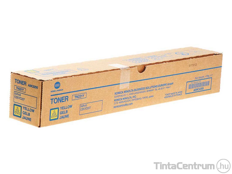 Konica Minolta Bizhub C227/C287 (TN221Y) sárga [21000 oldal] eredeti toner