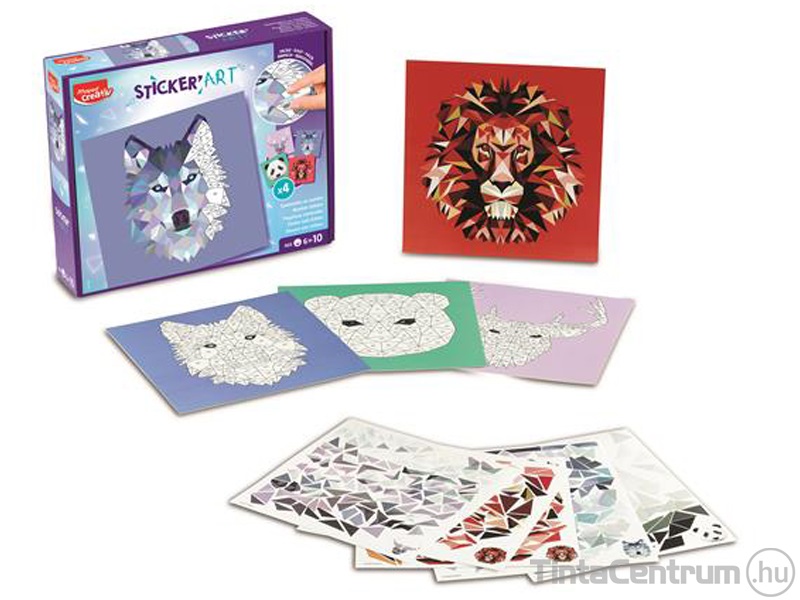 Kreatív matricás készlet, MAPED CREATIV "Sticker` Art", állatok