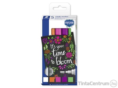 Krétamarker készlet, 2,4 mm, kúpos, STAEDTLER "Lumocolor® 344", 5 különböző szín