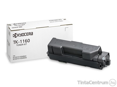 Kyocera TK-1160 fekete [7200 oldal] eredeti toner