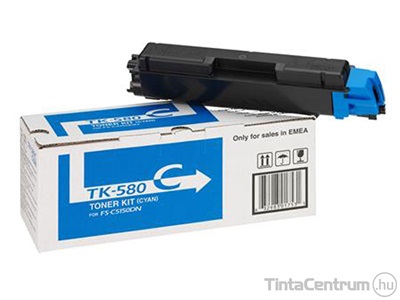 Kyocera TK-580C ciánkék [2800 oldal] eredeti toner