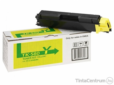 Kyocera TK-580Y sárga [2800 oldal] eredeti toner