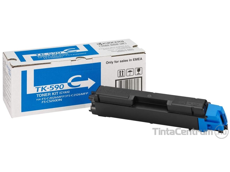 Kyocera TK-590C ciánkék [5000 oldal] eredeti toner