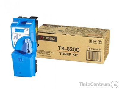 Kyocera TK-820C ciánkék [7000 oldal] eredeti toner