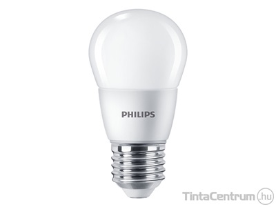 LED izzó, E27, kis gömb, 7W, 806lm, 6500K, P48, PHILIPS "CorePro"