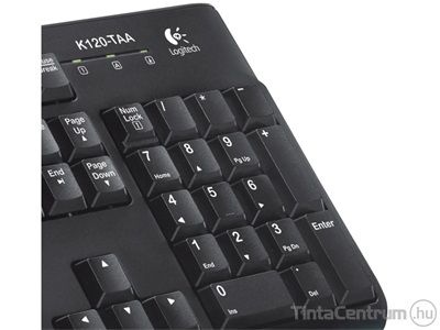 LOGITECH "K120" billentyűzet, vezetékes, US, fekete