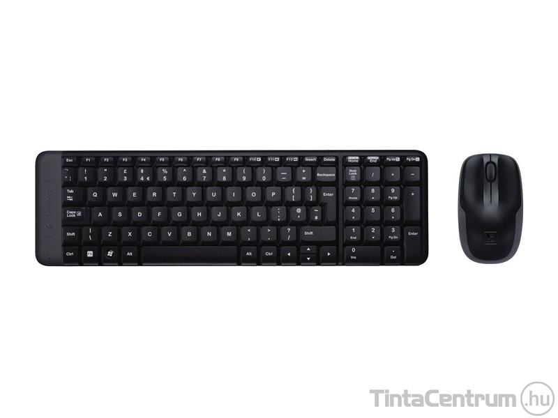 LOGITECH "MK220" billentyűzet+egér, vezeték nélküli, HUN, fekete