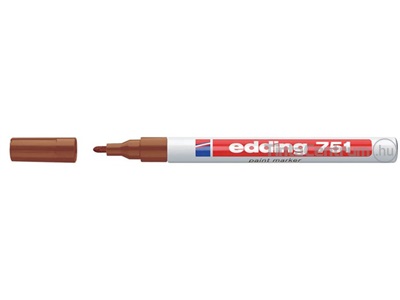 Lakkmarker, kúpos, 1-2mm, EDDING "751", barna