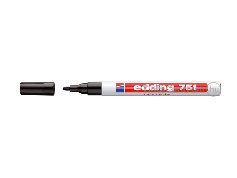 Lakkmarker, kúpos, 1-2mm, EDDING "751", fekete