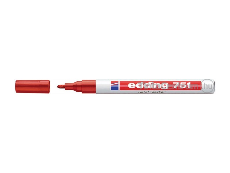 Lakkmarker, kúpos, 1-2mm, EDDING "751", piros