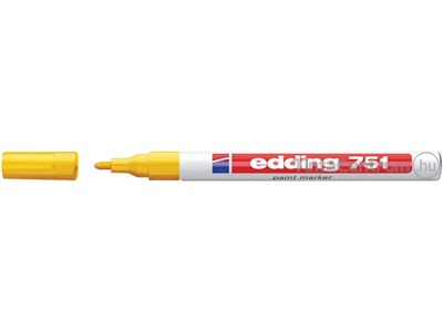 Lakkmarker, kúpos, 1-2mm, EDDING "751", sárga