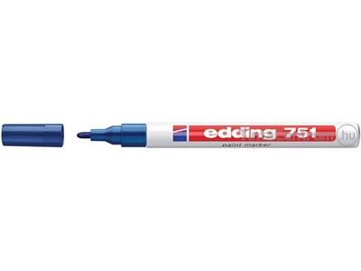 Lakkmarker, kúpos, 1-2mm, EDDING "751", sötétkék