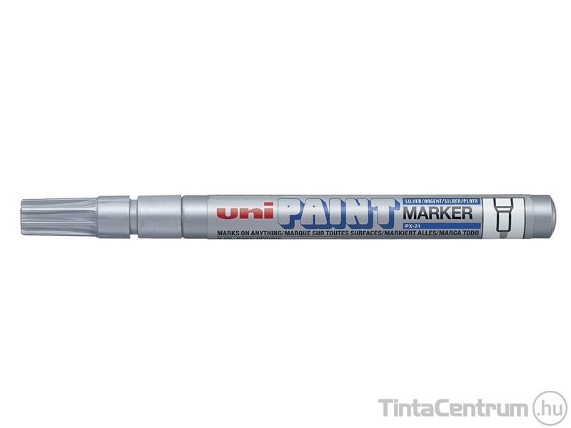 Lakkmarker, kúpos, 0,8-1,2mm, UNI "PX-21", ezüst