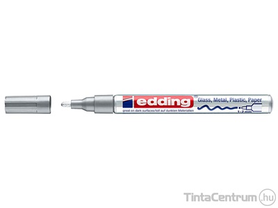 Lakkmarker, kúpos, 1-2mm, EDDING "751", ezüst