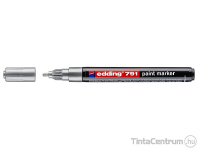 Lakkmarker, kúpos, 1-2mm, EDDING "791", ezüst