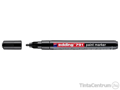 Lakkmarker, kúpos, 1-2mm, EDDING "791", fekete