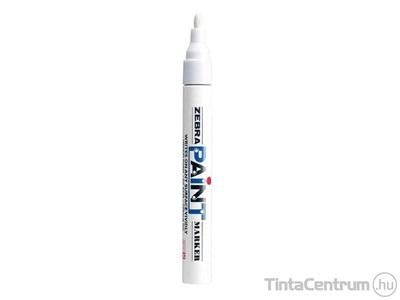 Lakkmarker, kúpos, 1-3mm, ZEBRA "Paint Marker", fehér