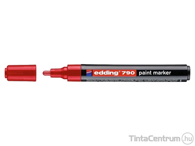 Lakkmarker, kúpos, 2-3mm, EDDING "790", piros