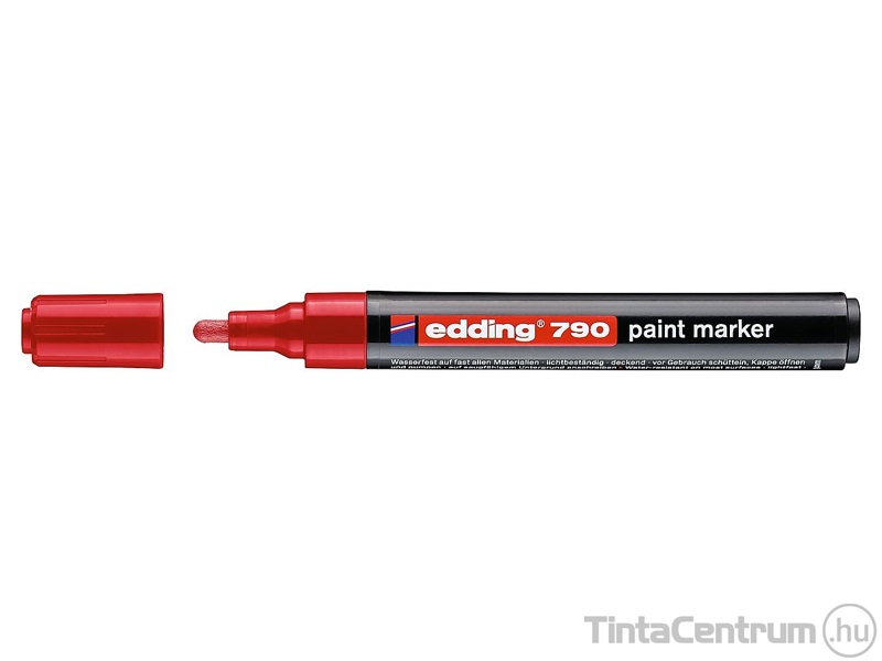 Lakkmarker, kúpos, 2-3mm, EDDING "790", piros