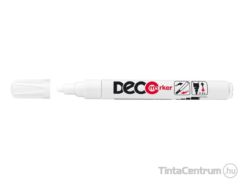 Lakkmarker, kúpos, 2-4mm, ICO "Decomarker", fehér