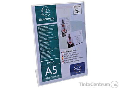 Laptartó, "L", A5, döntött, EXACOMPTA