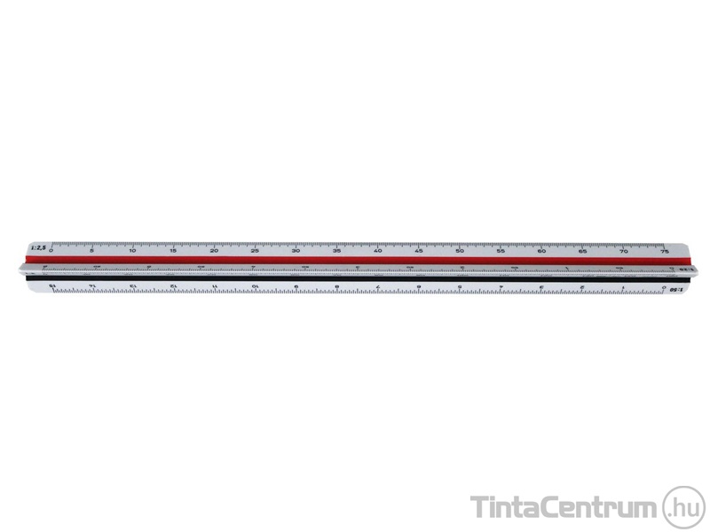 Léptékvonalzó, műanyag, 30cm, geodéziai, KOH-I-NOOR