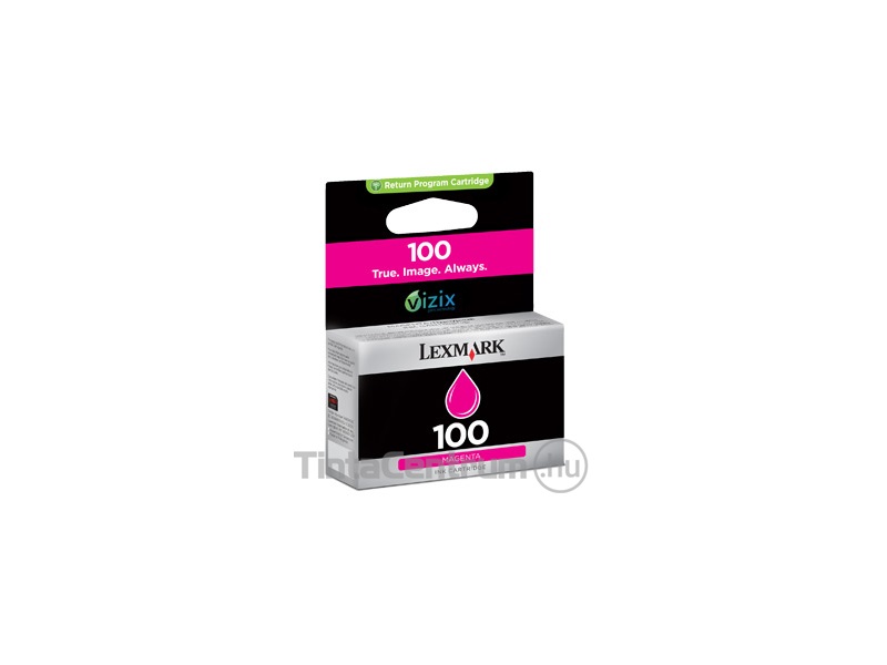 Lexmark 100 (M) (14N0901E) magenta eredeti tintapatron