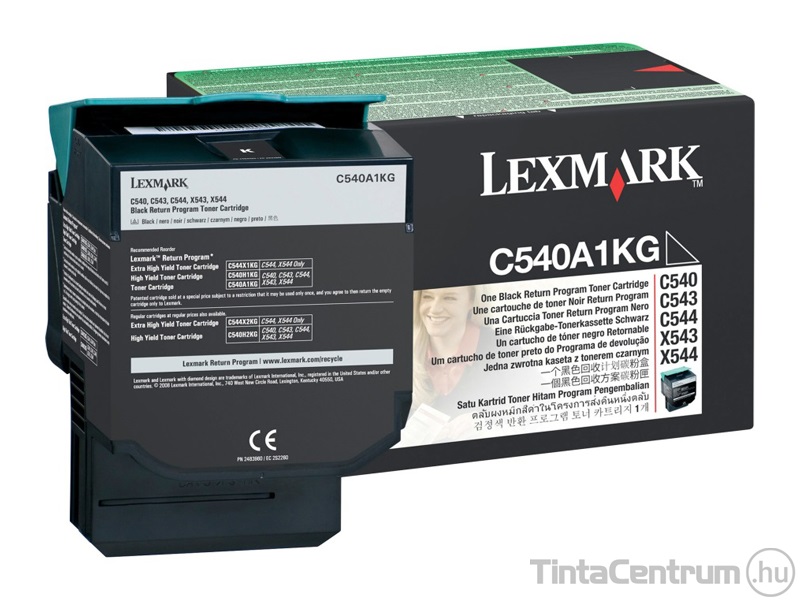 Lexmark C540/C543/C544/X543/X544 fekete [1000 oldal] eredeti toner