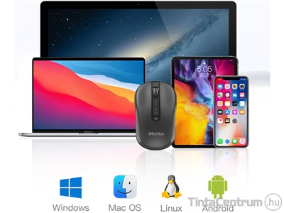 MEETION "MT-BTM185" egér, vezeték nélküli + bluetooth, optikai, fekete