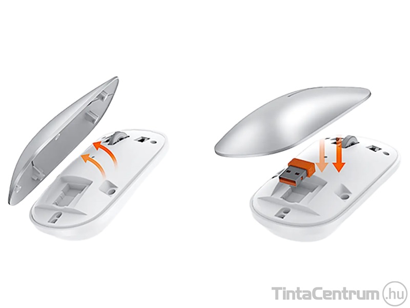 MEETION "iKey C230" billentyűzet+egér, vezeték nélküli, HUN, ezüst-fehér