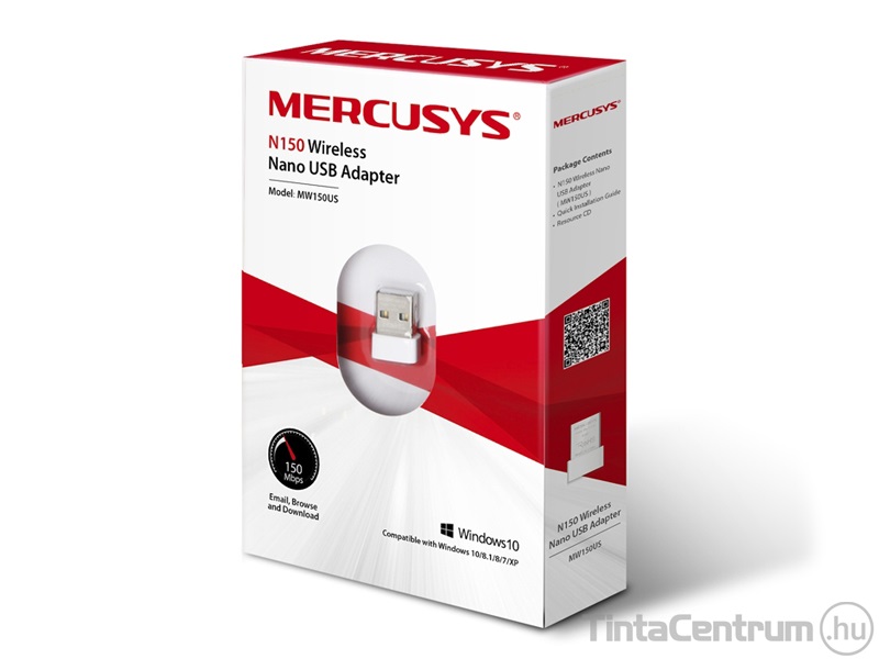 MERCUSYS "N150"  WiFi Nano USB adapter, 2,4GHz, 150Mbps