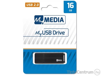 MYMEDIA pendrive, 16GB, USB 2.0, fekete