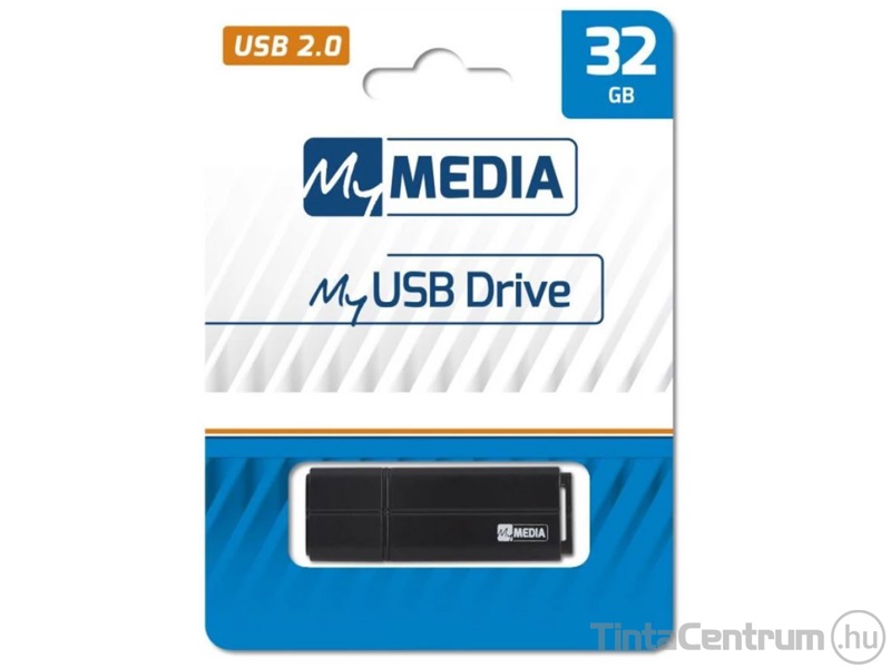 MYMEDIA pendrive, 32GB, USB 2.0, fekete