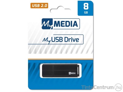 MYMEDIA pendrive, 8GB, USB 2.0, fekete