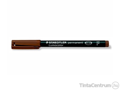 Alkoholos marker, OHP, kúpos, 0,6mm, STAEDTLER "Lumocolor 318 F", barna