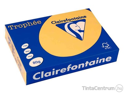 Másolópapír, színes, A3, 80g, CLAIREFONTAINE "Trophée", pasztell arany (1255) 500lap/csomag