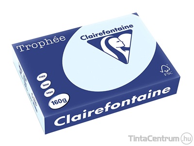 Másolópapír, színes, A4, 160g, CLAIREFONTAINE "Trophée", pasztell kék (2633) 250lap/csomag