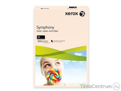 Másolópapír, színes, A4, 160g, XEROX "Symphony", pasztell lazac 250lap/csomag