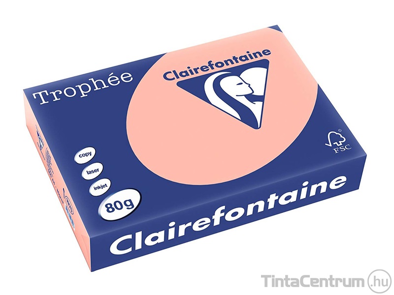 Másolópapír, színes, A4, 80g, CLAIREFONTAINE "Trophée", pasztell barack (1970) 500lap/csomag