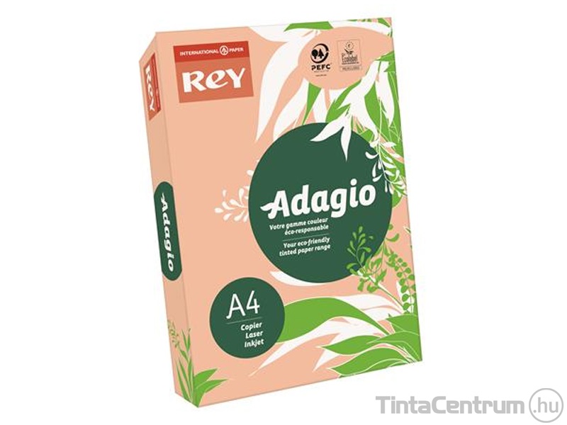 Másolópapír, színes, A4, 80g, REY "Adagio", intenzív barack 500lap/csomag